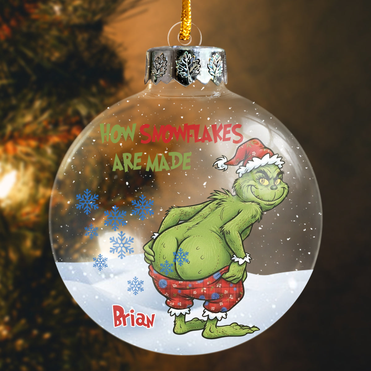Classic Xmas Movie Grinch Monster - Personalized Stole Christmas Ornament