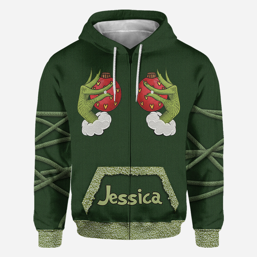 Grinchmas 2025 - T-shirt personnalisé avec étole de Noël