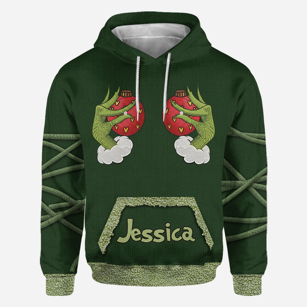 Grinchmas 2025 - T-shirt personnalisé avec étole de Noël