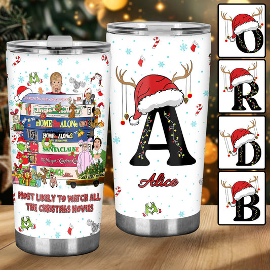 Gobelet isotherme de Noël personnalisé pour les fans de films de Noël