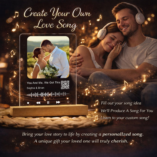Create Your Own Couple Song - Personalized Couple LED Night Light