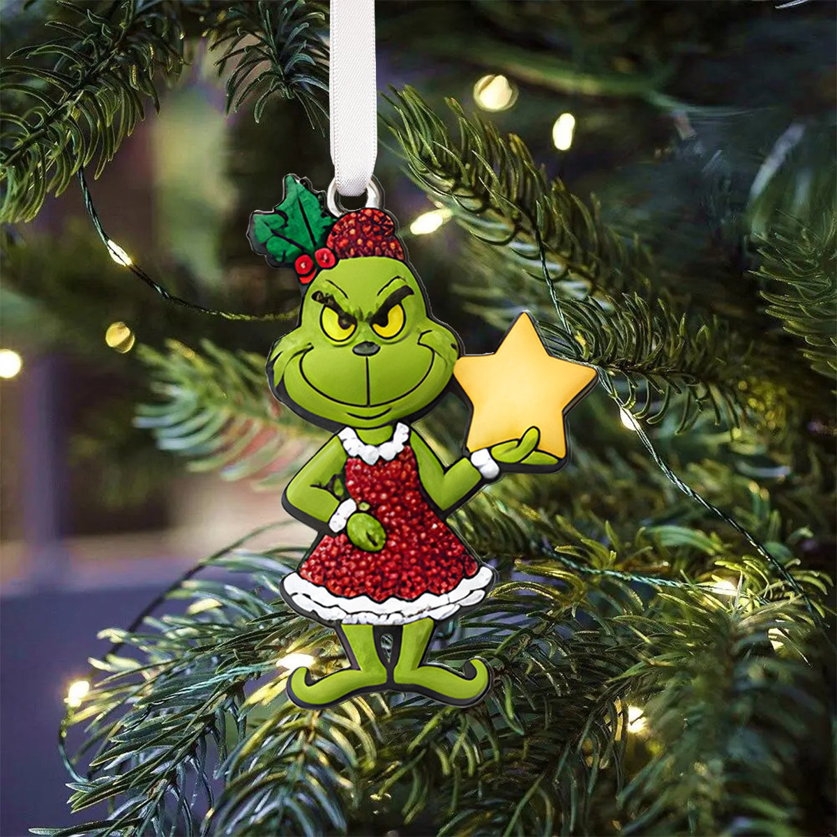Green Advent Calender - Personalized Stole Christmas Folded Advent Calendar With Ornaments