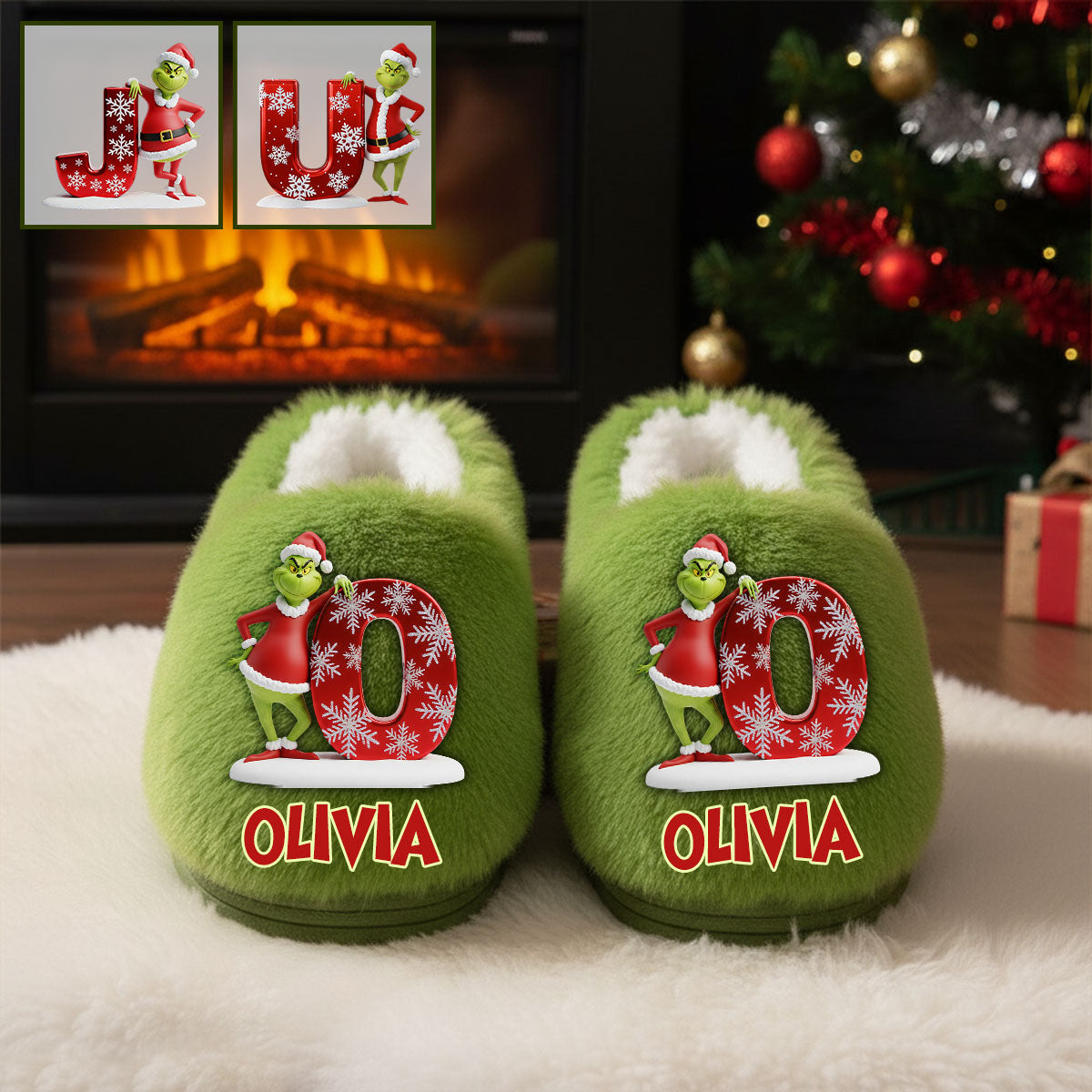 Merry Christmas - Personalized Stole Christmas Slippers