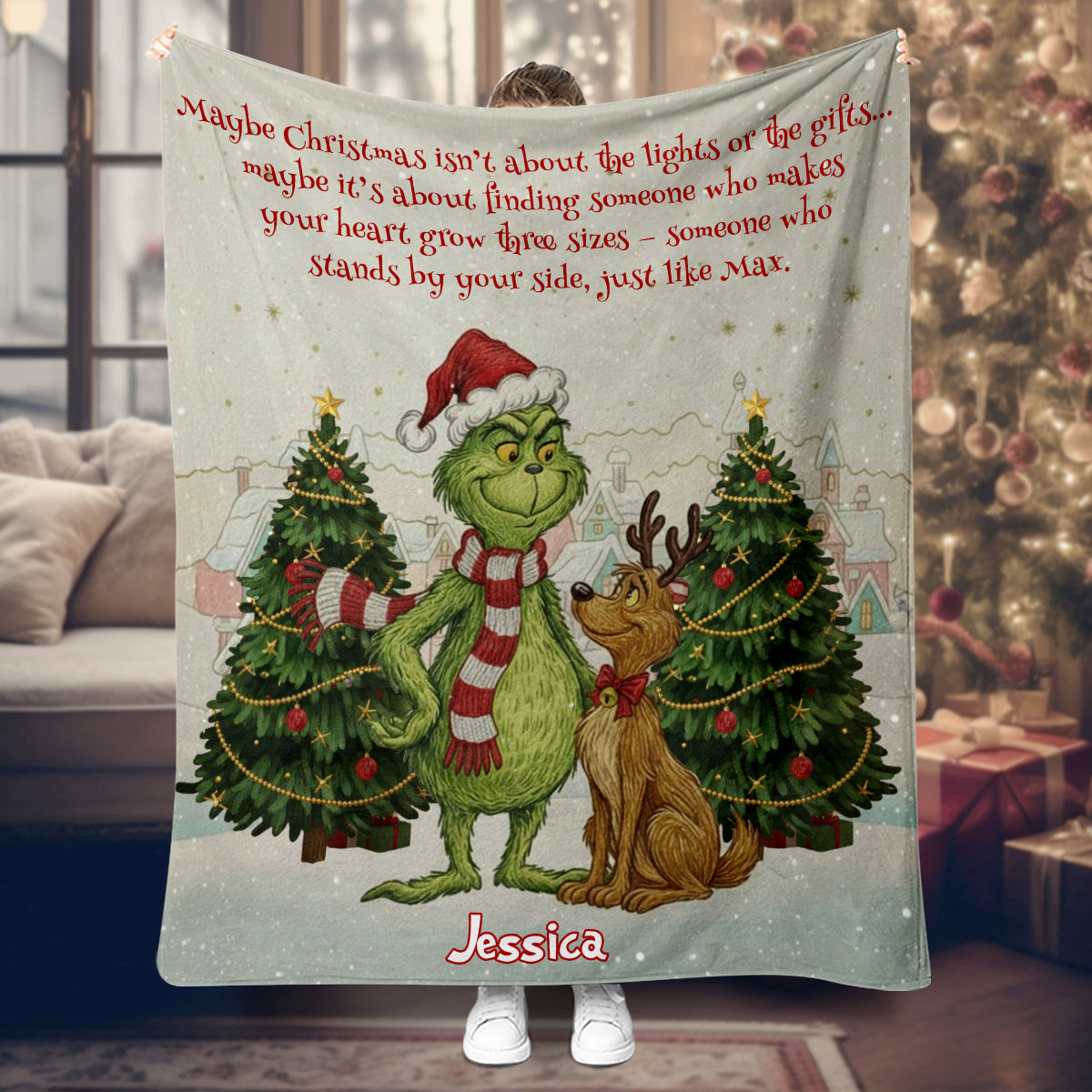 May Christmas Be With You - Personalized Stole Christmas Blanket