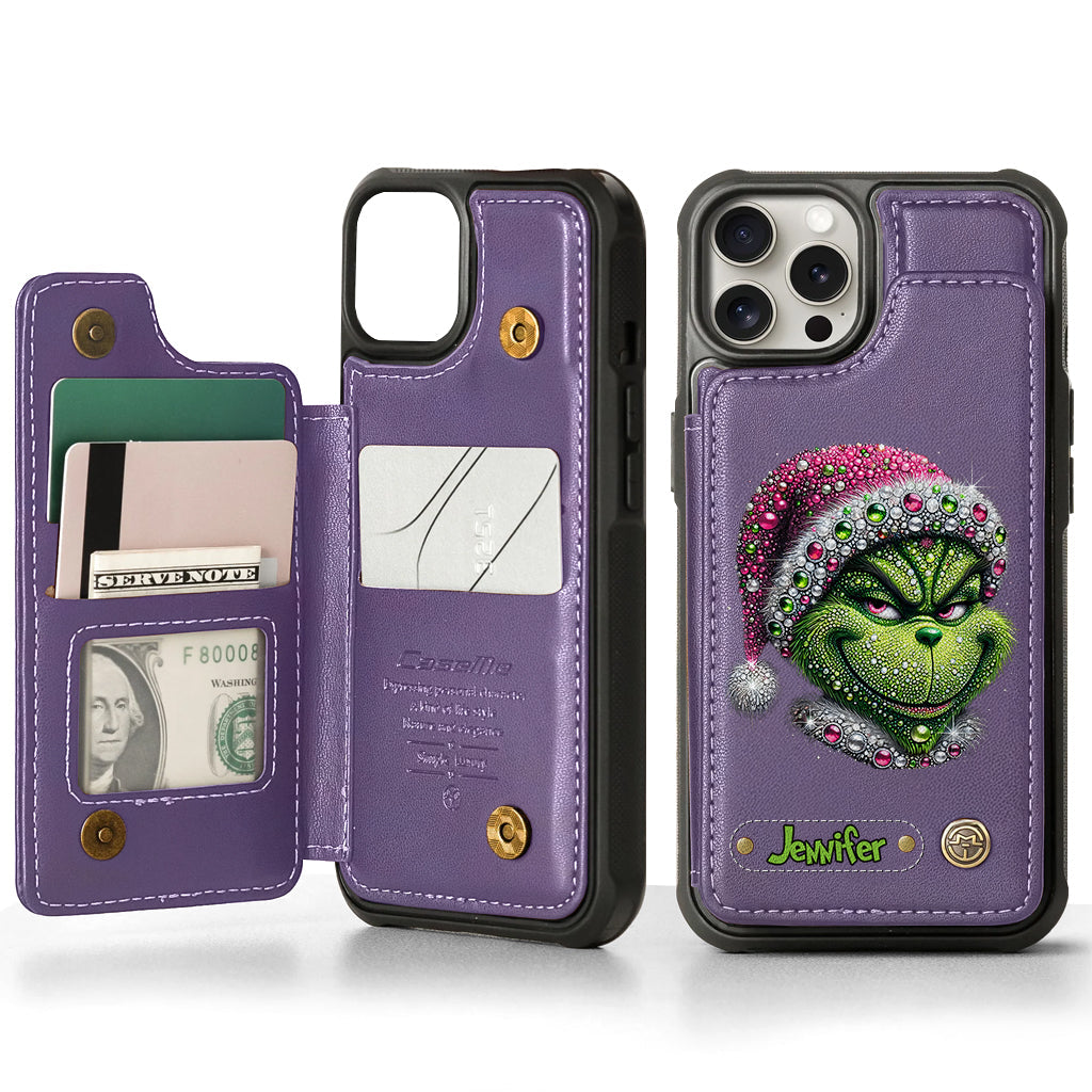 Merry Grinchmas - Personalized Stole Christmas Wallet Phone Case