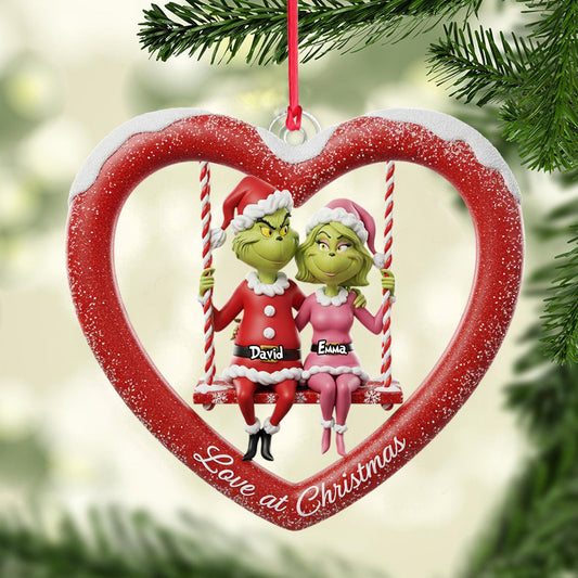 Cadeau pour couple Joyeux Grinchmas - Étole de Noël personnalisée
