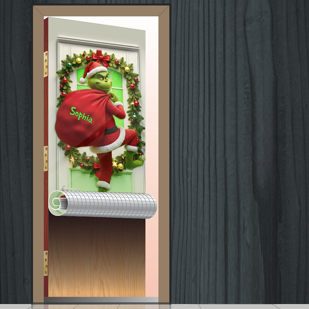 Merry Christmas - Personalized Stole Christmas Door Sticker