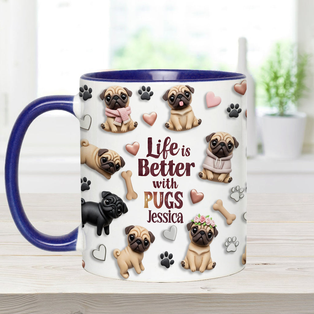 La vie est plus belle avec un chien - Mug personnalisé à motif chien