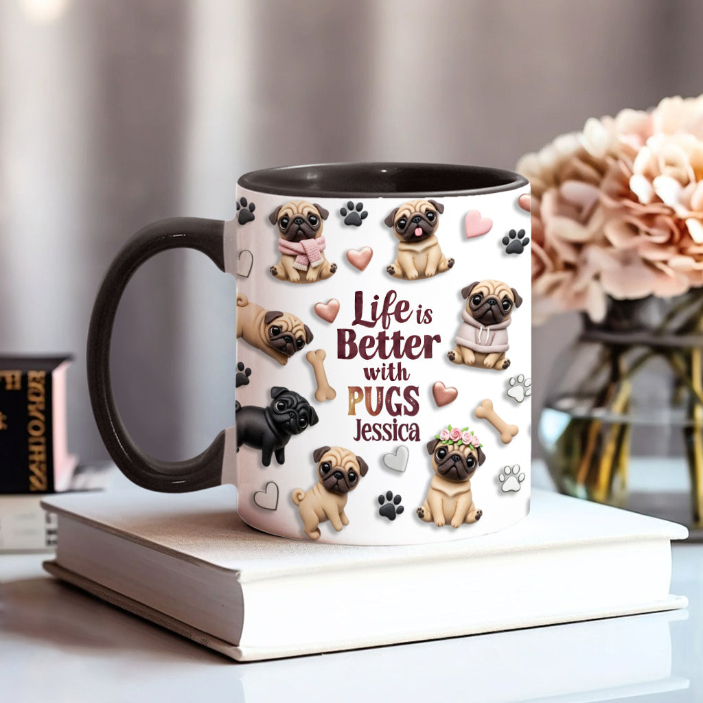 La vie est plus belle avec un chien - Mug personnalisé à motif chien