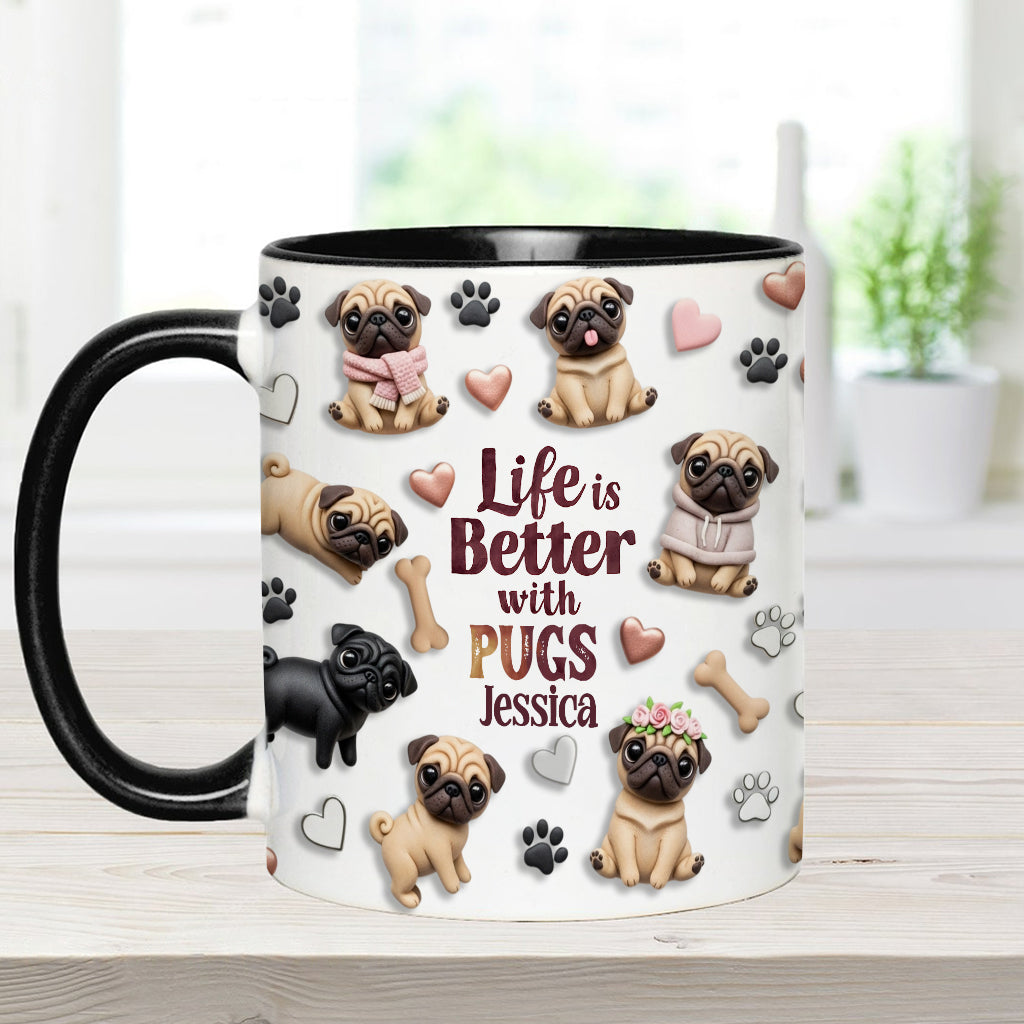 La vie est plus belle avec un chien - Mug personnalisé à motif chien