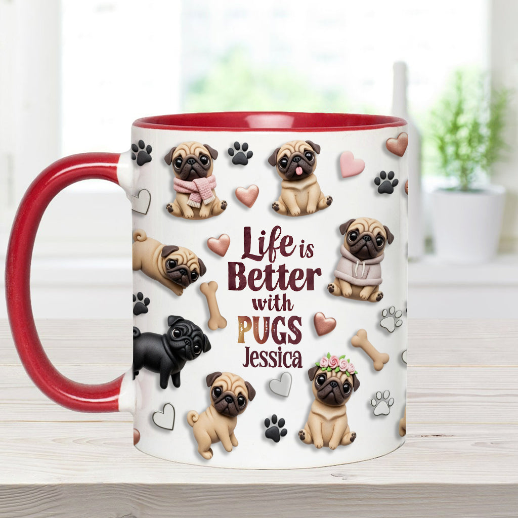La vie est plus belle avec un chien - Mug personnalisé à motif chien