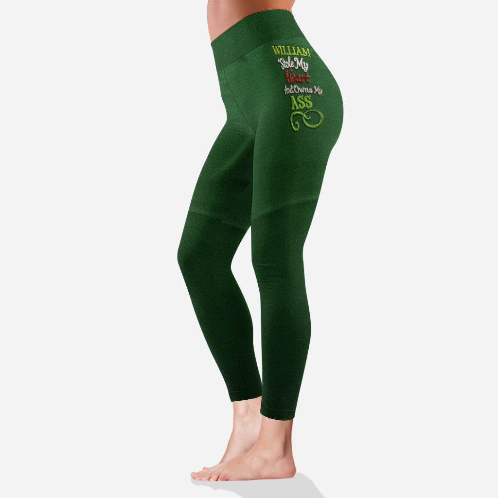 J'ai volé mon cœur - Leggings de Noël personnalisés « Étole »