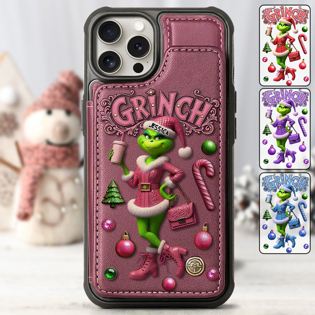 Merry Grinchmas - Personalized Stole Christmas Wallet Phone Case