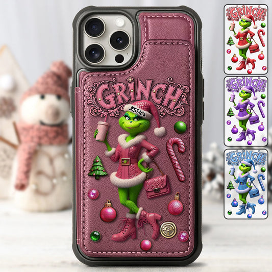 Merry Grinchmas - Personalized Stole Christmas Wallet Phone Case