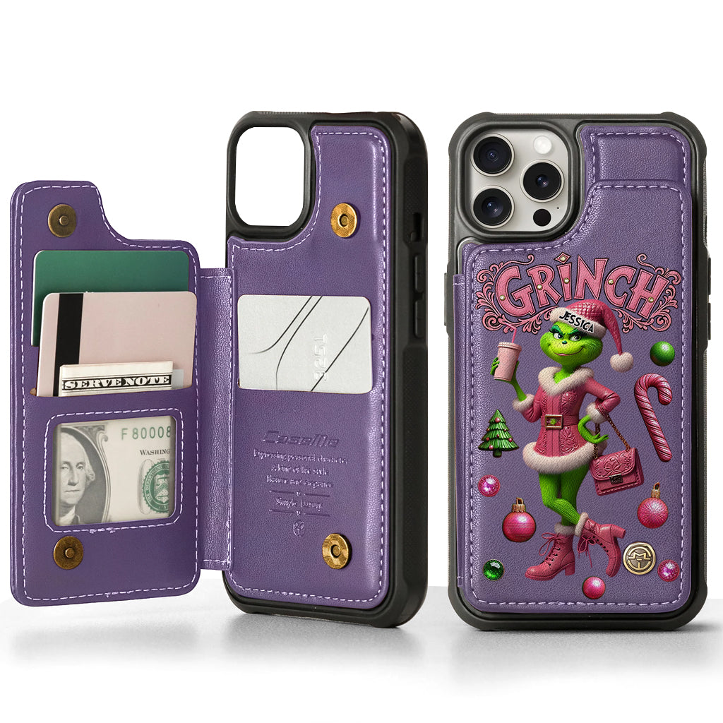 Merry Grinchmas - Personalized Stole Christmas Wallet Phone Case