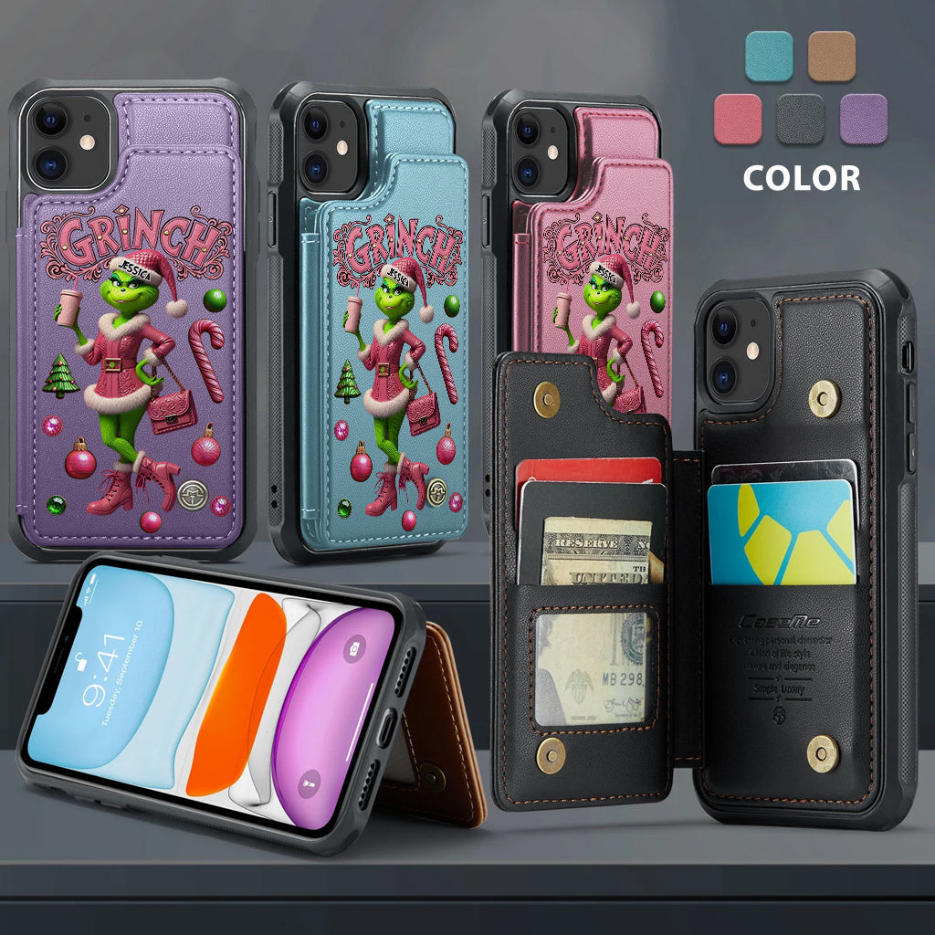 Merry Grinchmas - Personalized Stole Christmas Wallet Phone Case