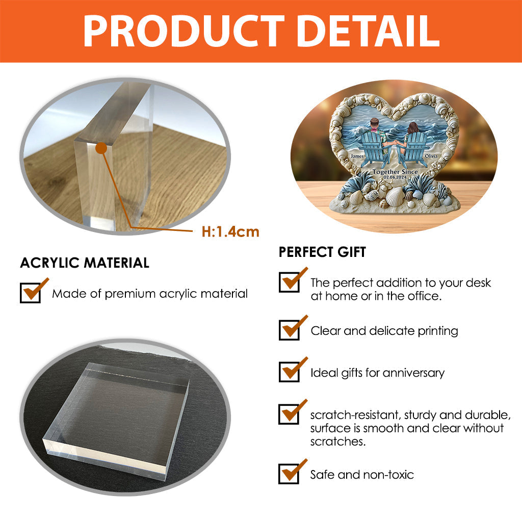 Ensemble depuis - Plaque acrylique personnalisée pour couple
