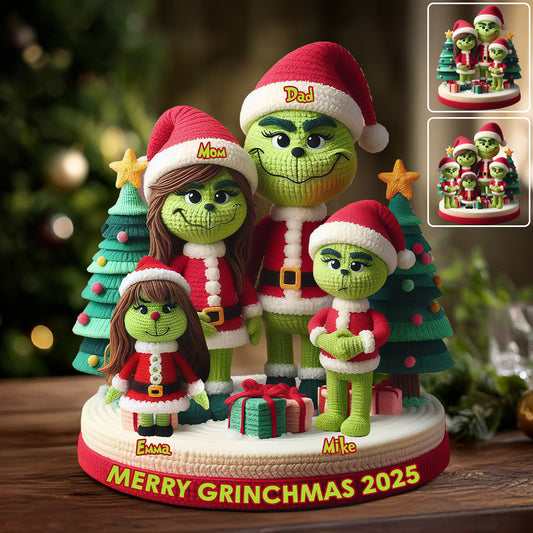 Merry Grinchmas - Personalized Stole Christmas Custom Shaped Acrylic Plaque