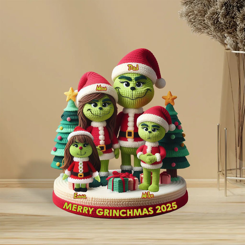Merry Grinchmas - Personalized Stole Christmas Custom Shaped Acrylic Plaque