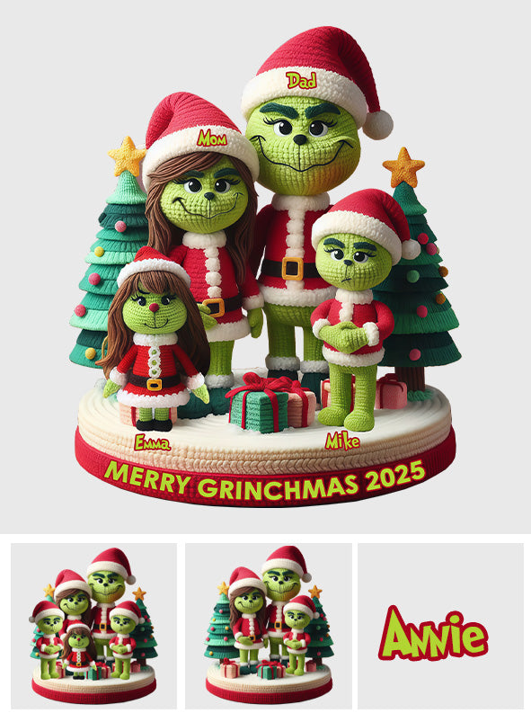 Merry Grinchmas - Personalized Stole Christmas Custom Shaped Acrylic Plaque