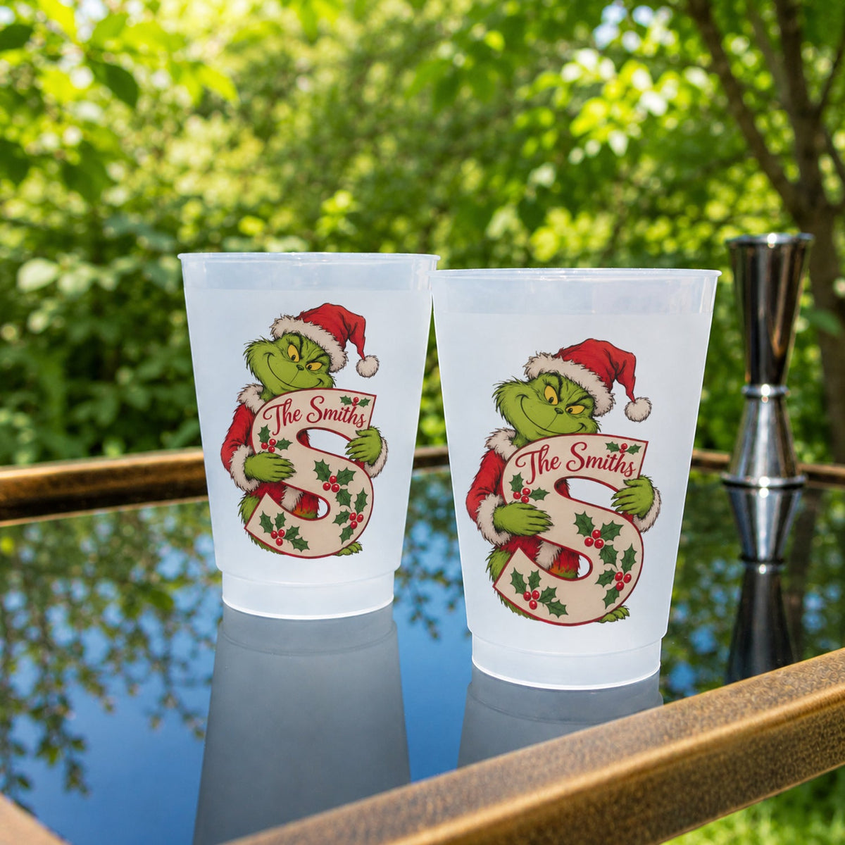 Green Mischief For Family Christmas Game Night - Personalized Stole Christmas Frosted Cup