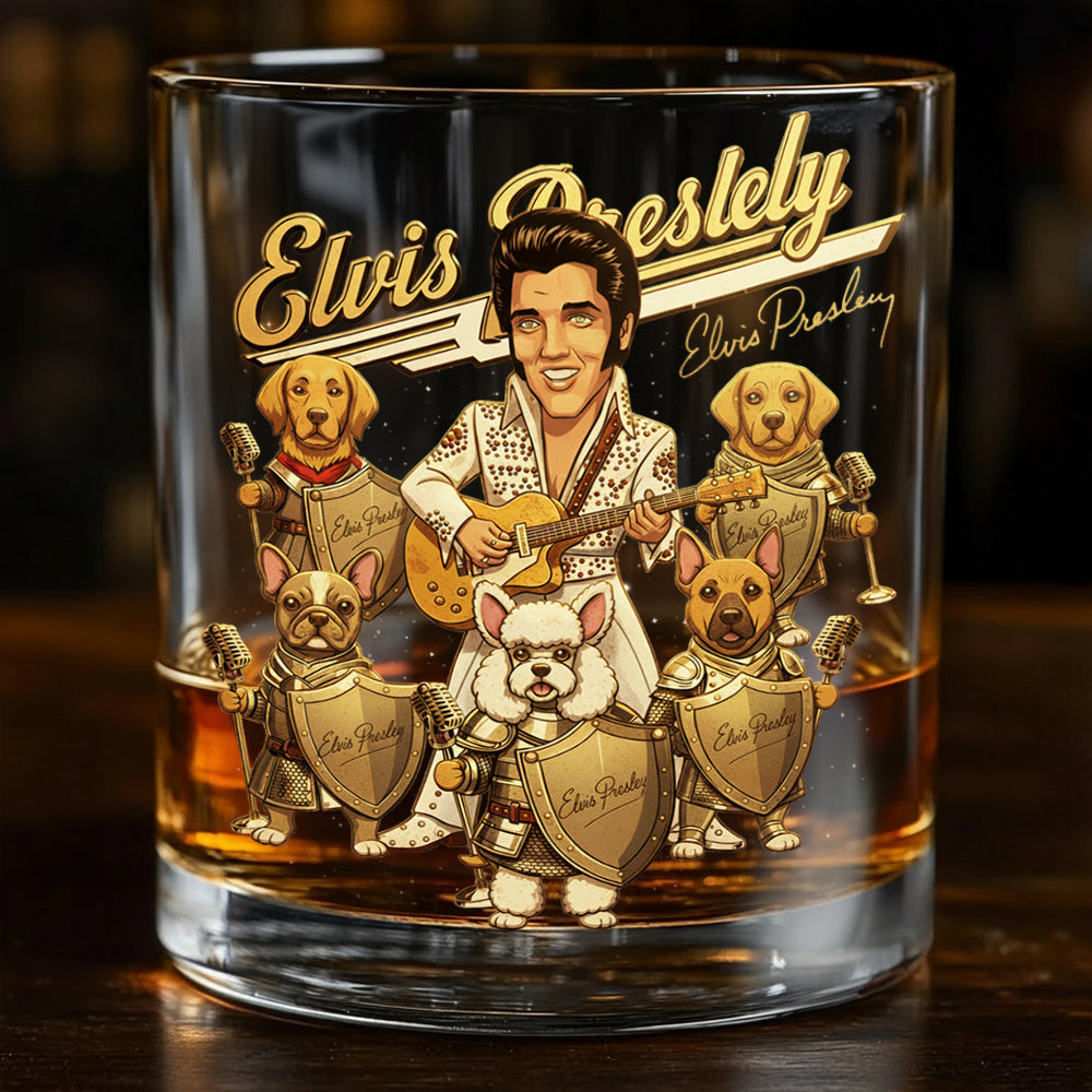 Verre à whisky Hound Dog Legend - Roi du Rock and Roll