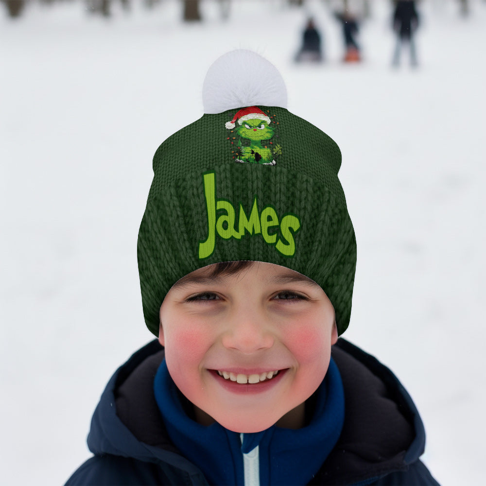 Green Light of Grinchmas - Personalized Stole Christmas Beanie Hat