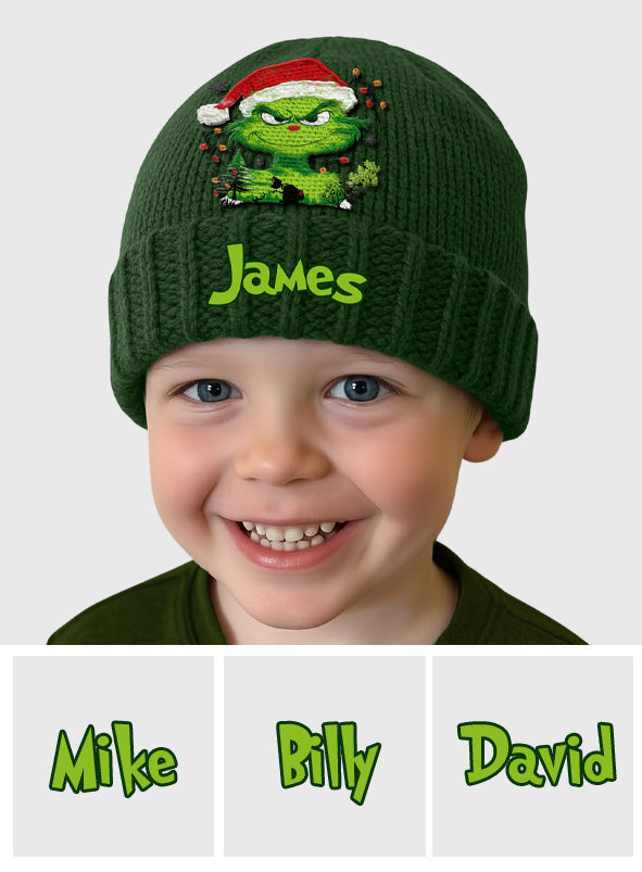 Green Light of Grinchmas - Personalized Stole Christmas Beanie Hat