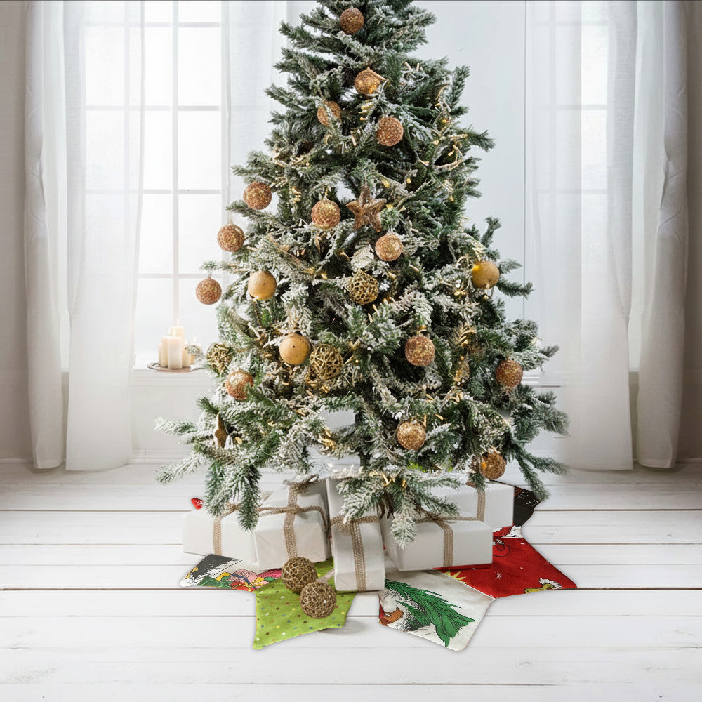 Green Mischief Christmas - Jupe de sapin personnalisée en forme d'étole de Noël
