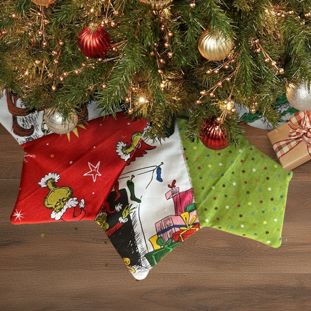 Green Mischief Christmas - Jupe de sapin personnalisée en forme d'étole de Noël