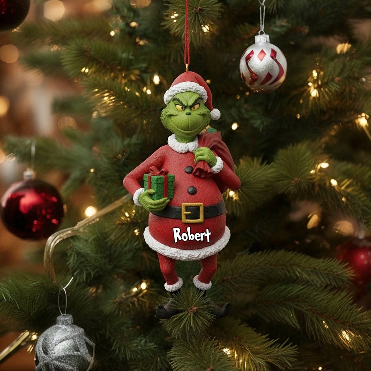 Merry Grinchmas Figure - Personalized Stole Christmas Custom Made 3D Minifigure Ornament