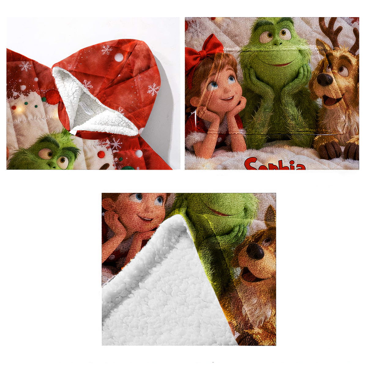 Ho Ho Ho - Sweat à capuche personnalisé avec couverture de Noël