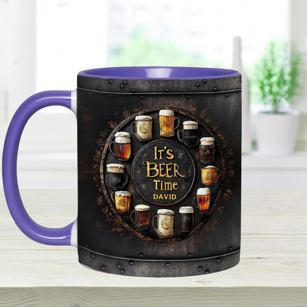 C'est l'heure de la bière ! - Mug à bière personnalisé