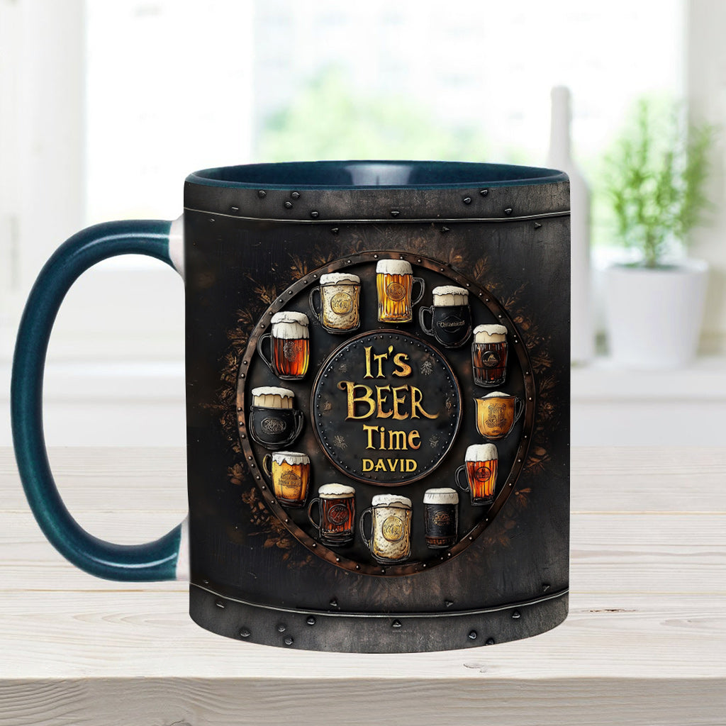 C'est l'heure de la bière ! - Mug à bière personnalisé
