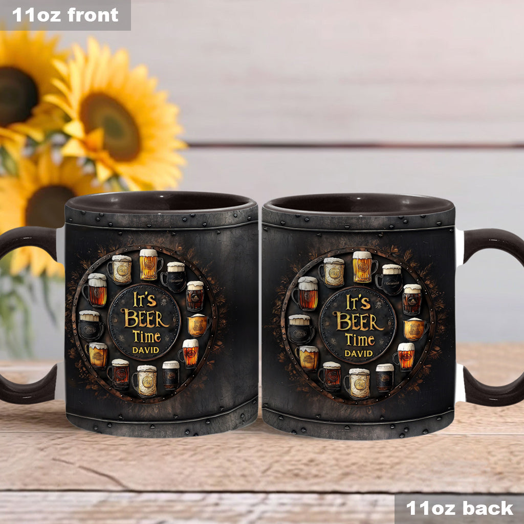 C'est l'heure de la bière ! - Mug à bière personnalisé