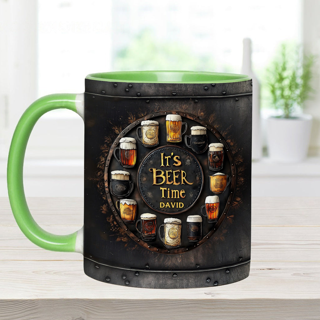 C'est l'heure de la bière ! - Mug à bière personnalisé
