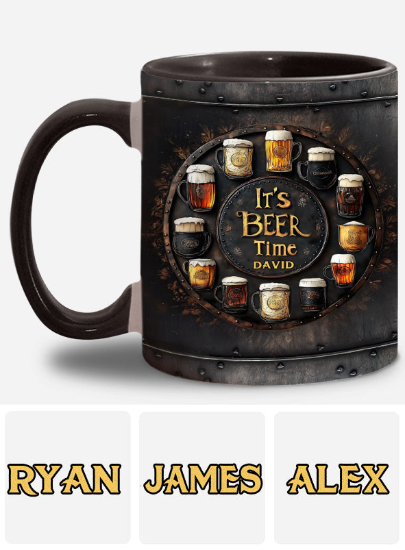 C'est l'heure de la bière ! - Mug à bière personnalisé