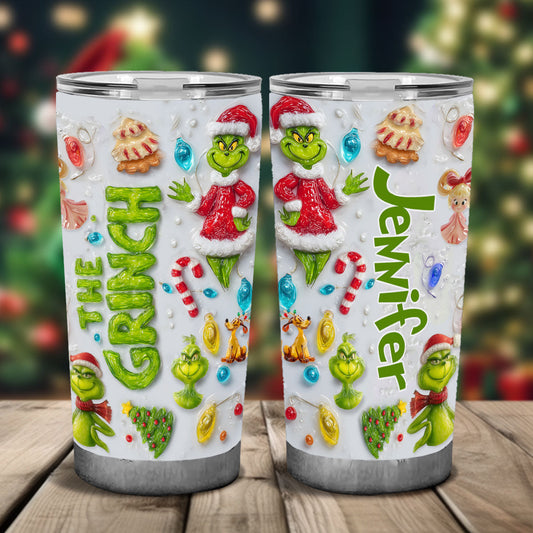 Joyeux Noël Vert - Gobelet de Noël personnalisé avec étole