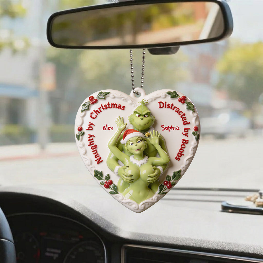 Naughty Couple Grinchmas - Personalized Stole Christmas Premium 3D Ornament