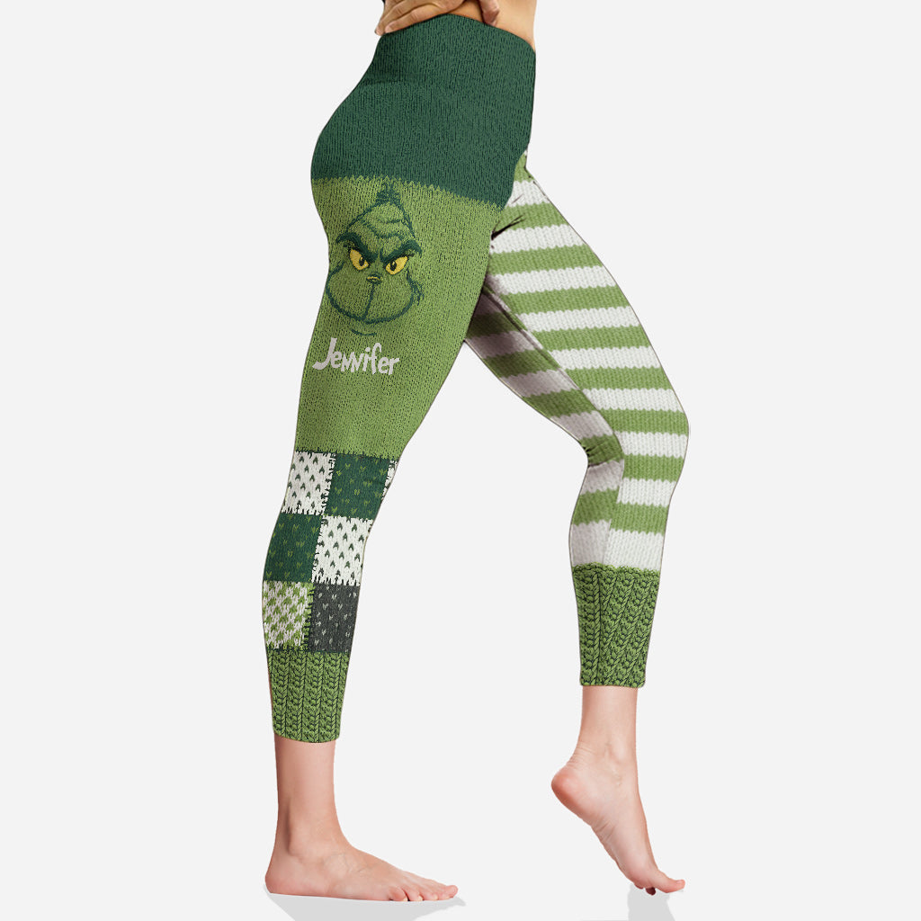 Merry Grinchmas - Personalized Stole Christmas Leggings