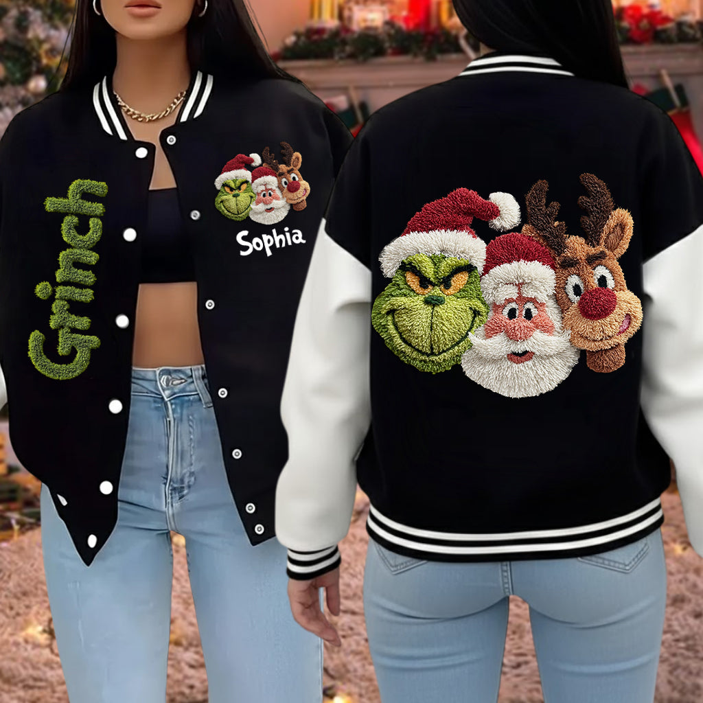 Merry Christmas - Personalized Stole Christmas Varsity Jacket