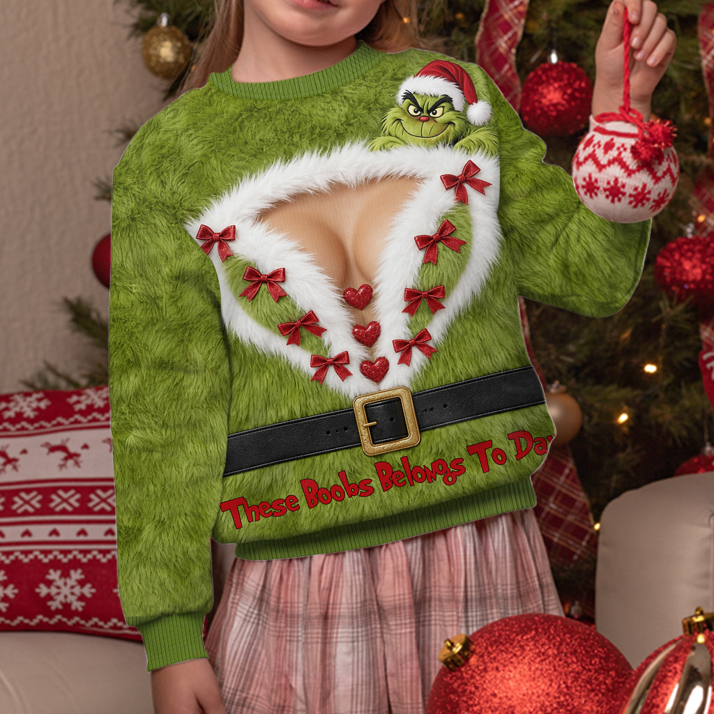 Belongs To My Boyfriend - Personalized Stole Christmas Ugly Sweater