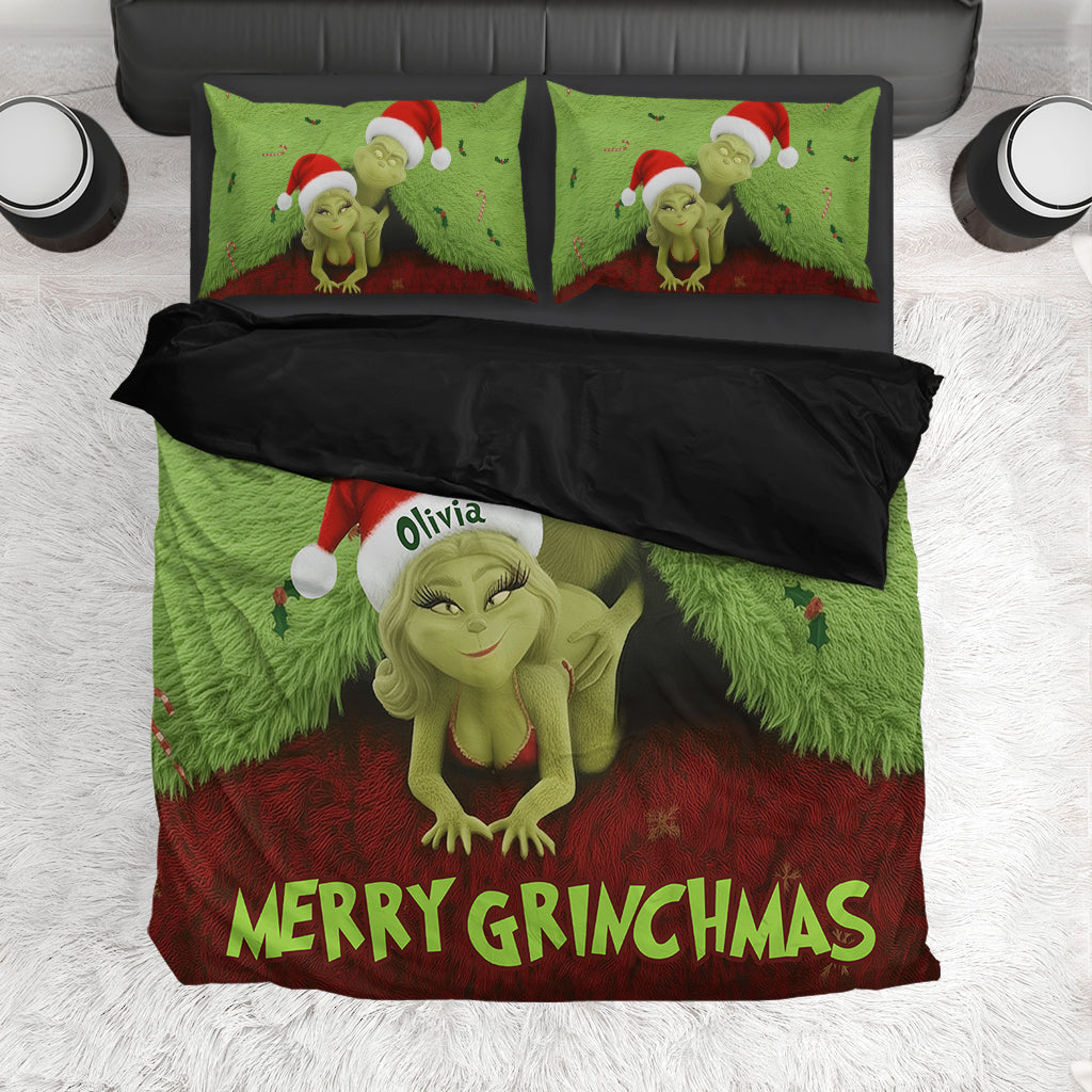 Favorite Thing To Do This Grinchmas - Personalized Stole Christmas Bedding Set