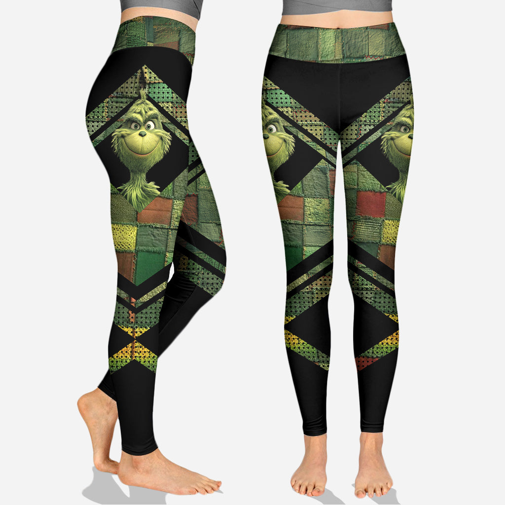 Noël vert - Sweat à capuche et leggings personnalisés avec étole de Noël