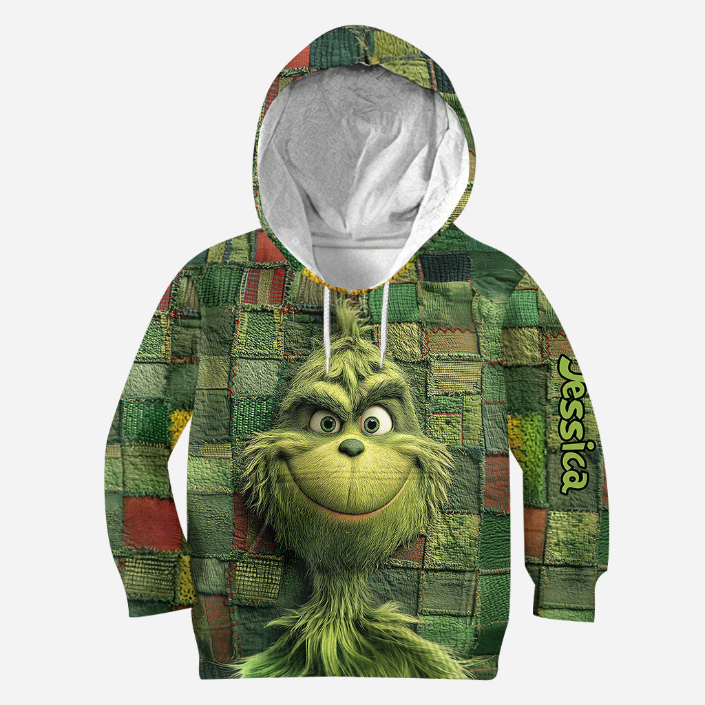 Noël vert - Sweat à capuche et leggings personnalisés avec étole de Noël