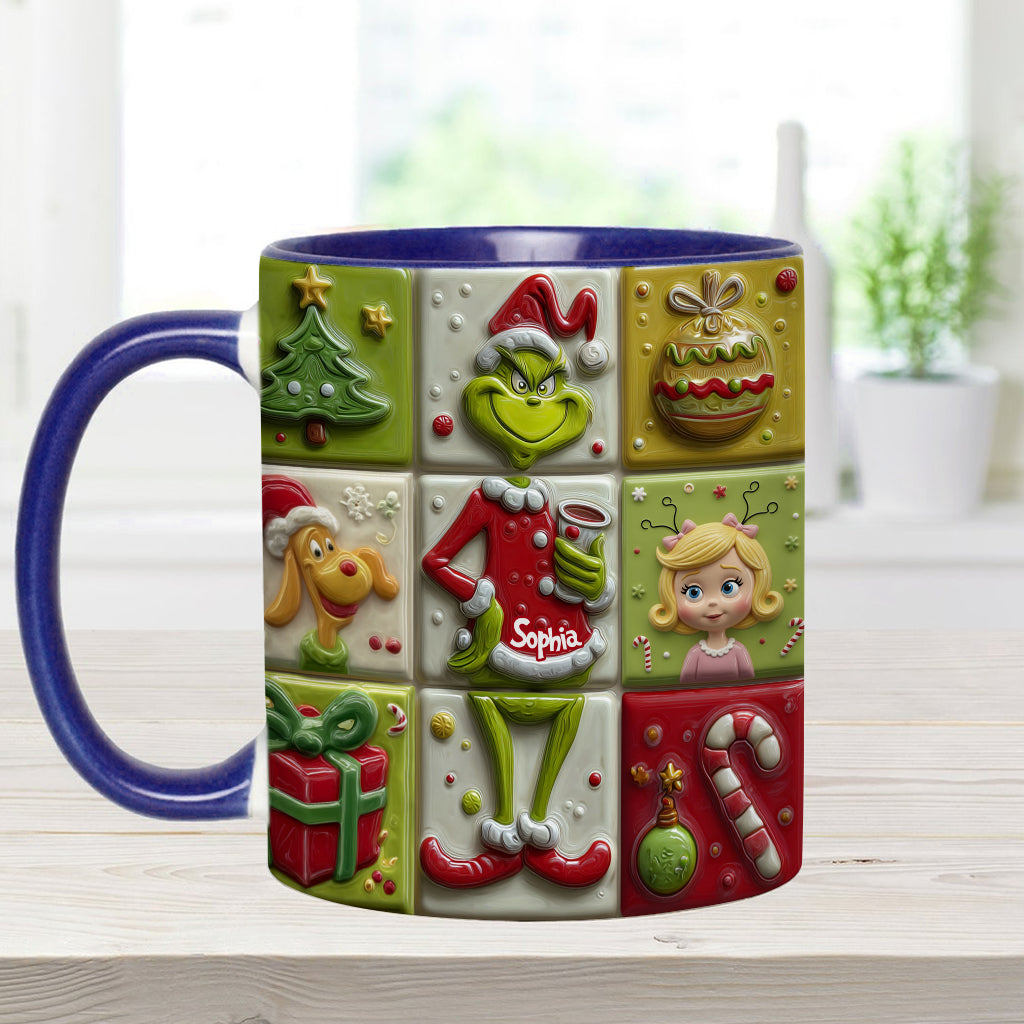 Mug décoratif de Noël personnalisé « The Green Mischief »