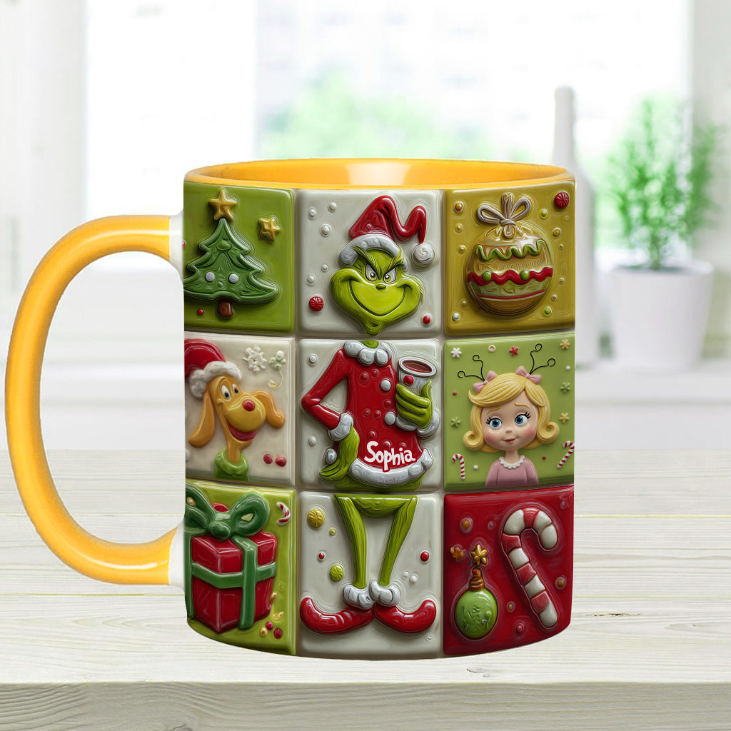 Mug décoratif de Noël personnalisé « The Green Mischief »