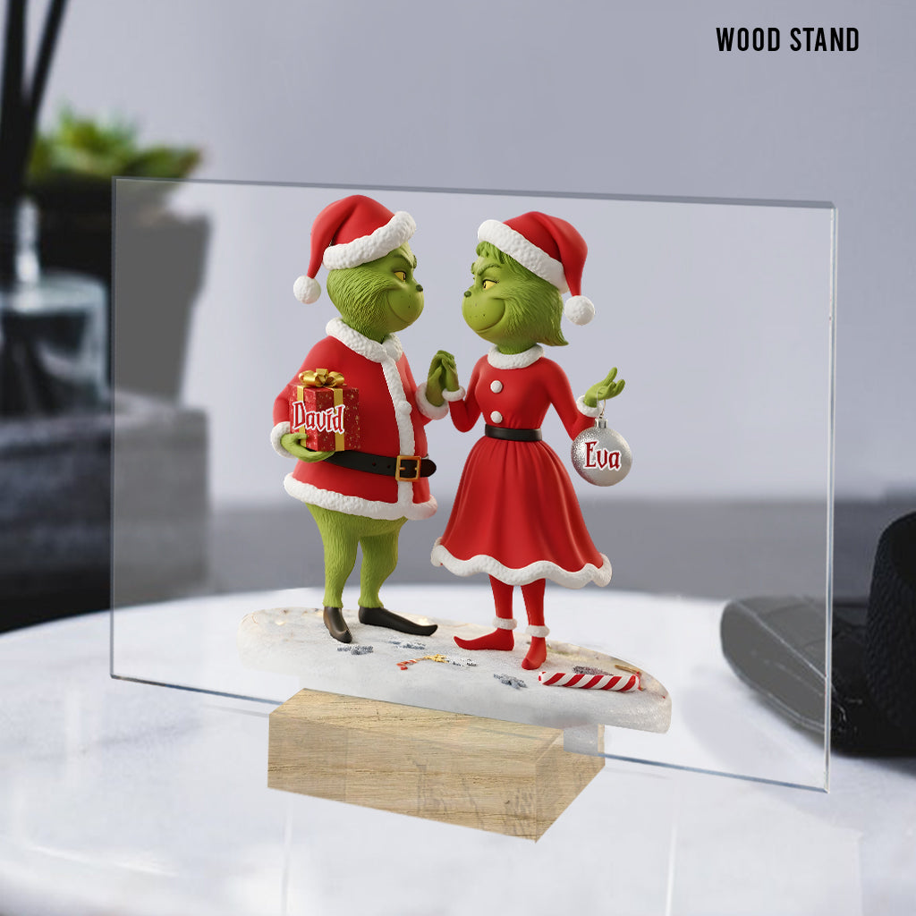 Noël au paradis - Étole de Noël personnalisée sur plaque acrylique transparente