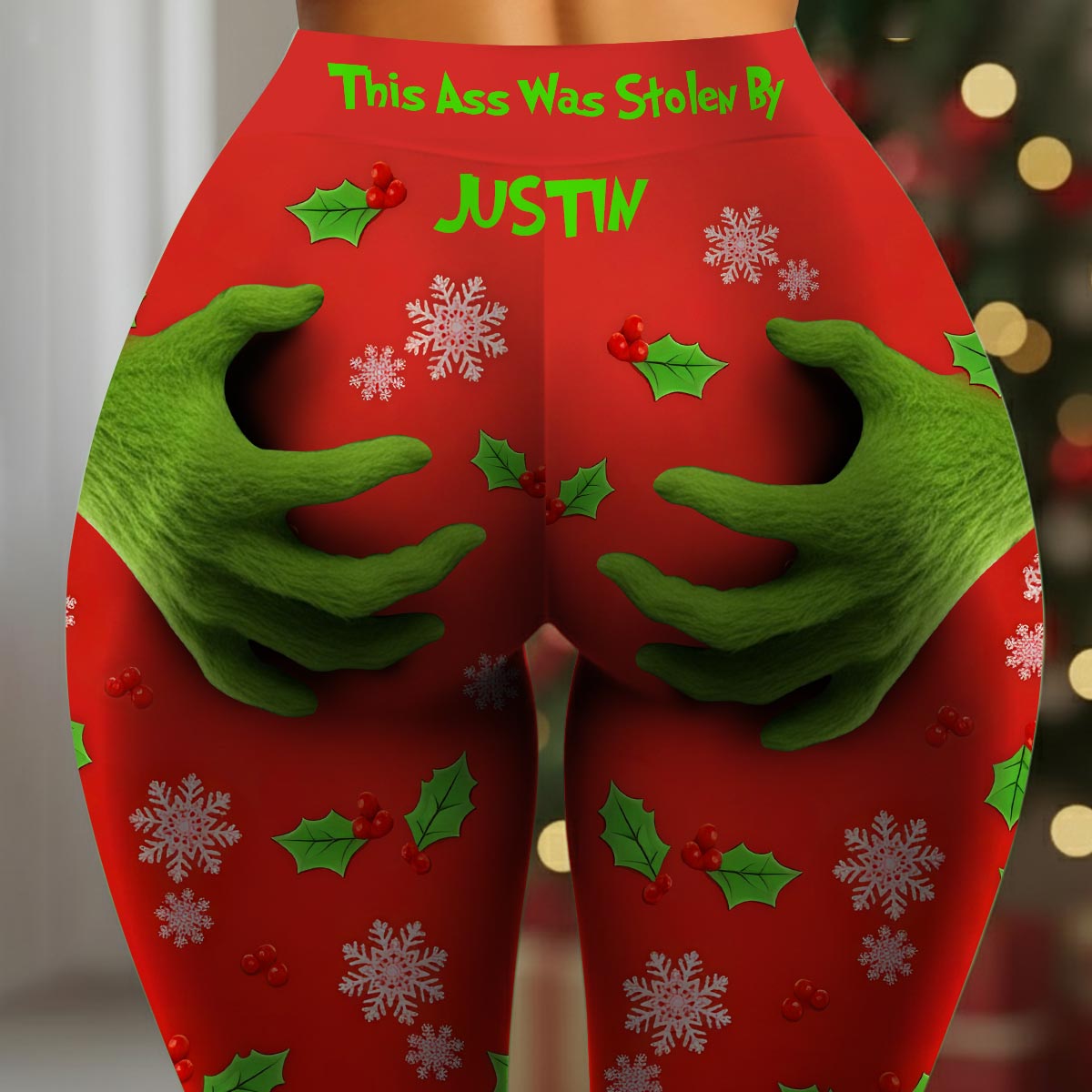 This Was Stolen By - Personalized Stole Christmas Leggings