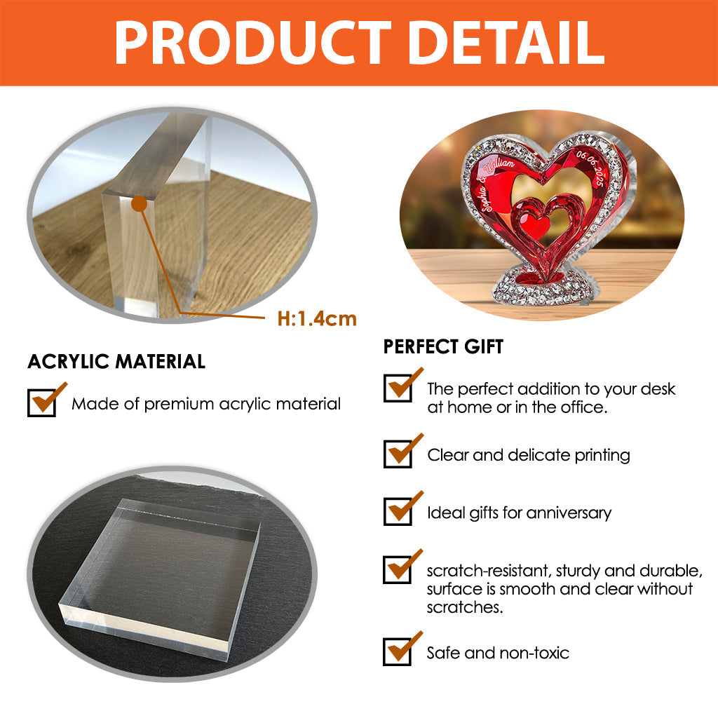 Toi et moi, on gère - Plaque acrylique personnalisée pour couple